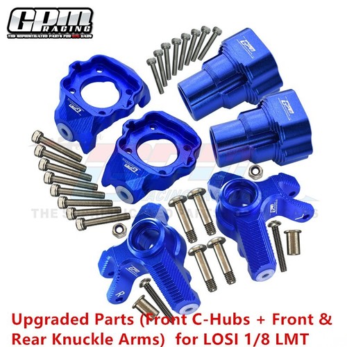 GPM Upgraded Parts (Front C-Hubs + Front & Rear Knuckle Arms) for LOSI 1/8 LMT - Picture 2 of 8