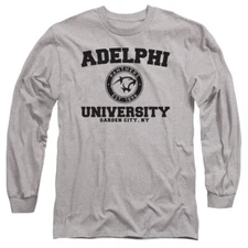 Adelphi University Adult Long Sleeve T-Shirt Circle, Athletic Heather, S-3XL