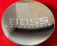 ONE USED BOSS MOTORSPORTS CUSTOM CHROME CENTER CAPS 3209 AFTERMARKET C 4052