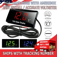 12V Digital LED Display Voltmeter Voltage Gauge Panel Meter Car Motorcycle 