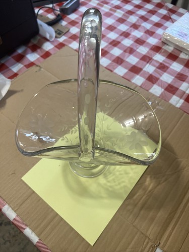 Heavy Clear Glass Basket