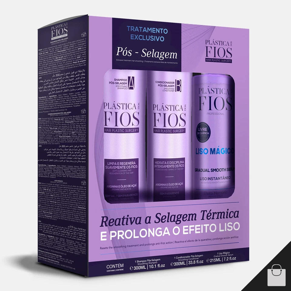 Cadiveu Plastica dos Fios Post Sealing Home Care Kit Pos Selagem Hair Treatment - Image 4 of 4