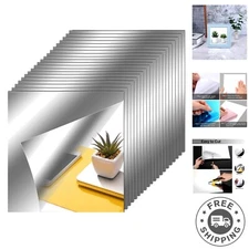 Flexible Self-Adhesive Mirror Tiles - 20 Pack, Perfect for Unique Decor Styles