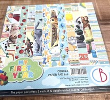 My First Year 6x6 Paper Pad 24 Double-Sided Sheets Baby-Themed Designs CBQ042
