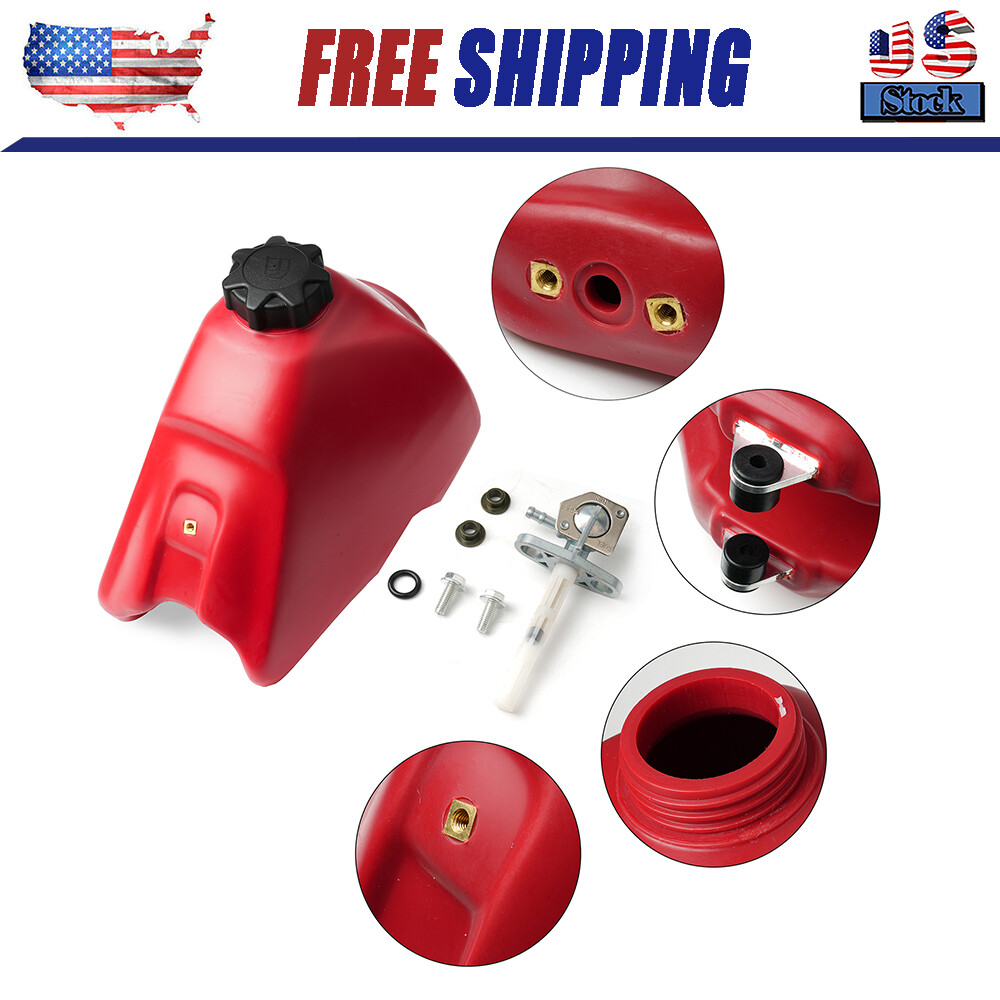 1988-2000 Honda XR70 XR80 XR100 Fuel Gas Tank Red | Plastic | Fuel