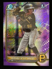 2022 Bowman Chrome YORDANY DE LOS SANTOS 1st Rookie PURPLE REFRACTOR #/250 RC SP