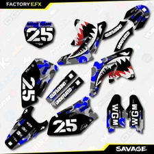 Gray & Blue Camo Savage Graphics Kit fits 07-09 Suzuki RMZ250 RMZ 250 decals