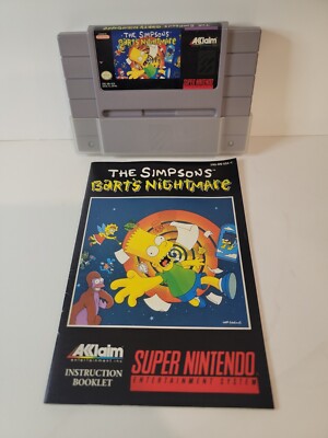 The Simpsons: Bart's Nightmare (Super Nintendo Entertainment System, 1992)  21481601036|