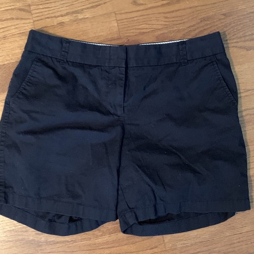 J CREW 100% Cotton Broken in Chino Boyfriend Navy Blue Shorts Sz 10 ❤️tb55 - Picture 2 of 4