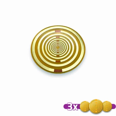 Biotraxx - Energy Disc Aufkleber 30mm, 3 MWO Aufkleber Vergoldet mit echtem Gold
