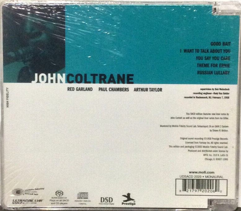 John Coltrane - Soultrane MFSL SACD (Hybrid, Remastered, Mono) | eBay