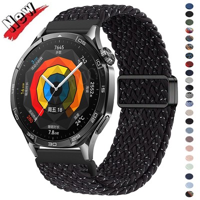 For Huawei Watch GT 5 GT4 Band GT 2 3 5 Pro 2 2e 46mm Band Nylon Magnetic Strap