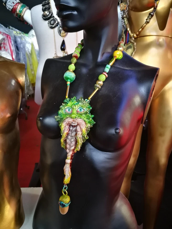 Green Man Wizard Wicca Talisman Amulet Pendant Druid Forest Spirit Guide Nature - Image 2 of 4