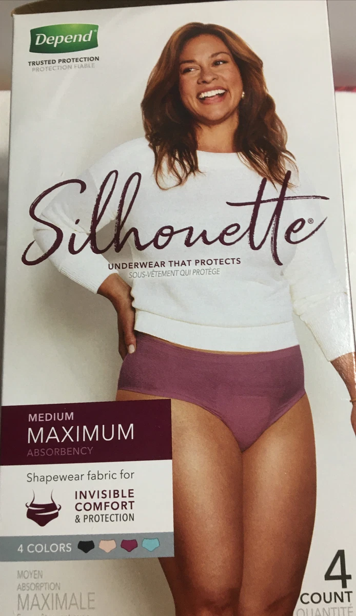 Depend Silhouette Incontinence Underwear for Women - Maximum Absorbency -  Medium