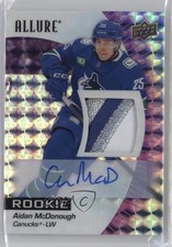 2023-24 Allure Rookies Purple Diamond 1/10 Aidan McDonough #125 Patch Auto 1q7q