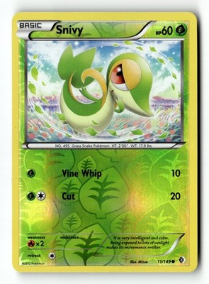 Pokemon Karte Snivy Reverse Holo LP Grenzen überschritten 11/149