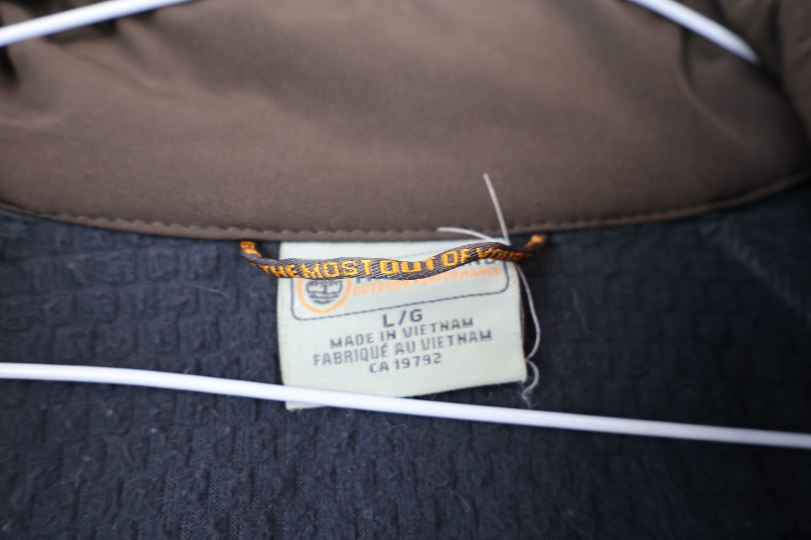 TIMBERLAND Brown Softshell Jacket size L Mens Ful… - image 4