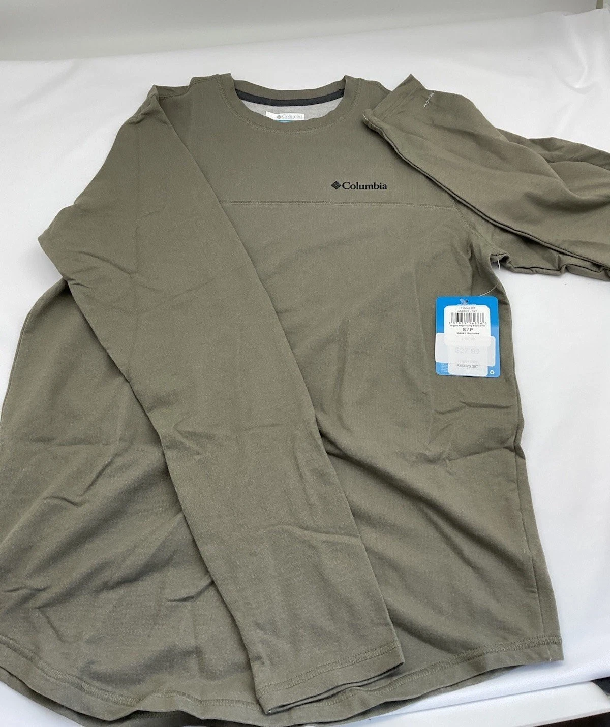 Columbia Men’s Rugged Ridge Long Sleeve Crew Green Size Small NEW