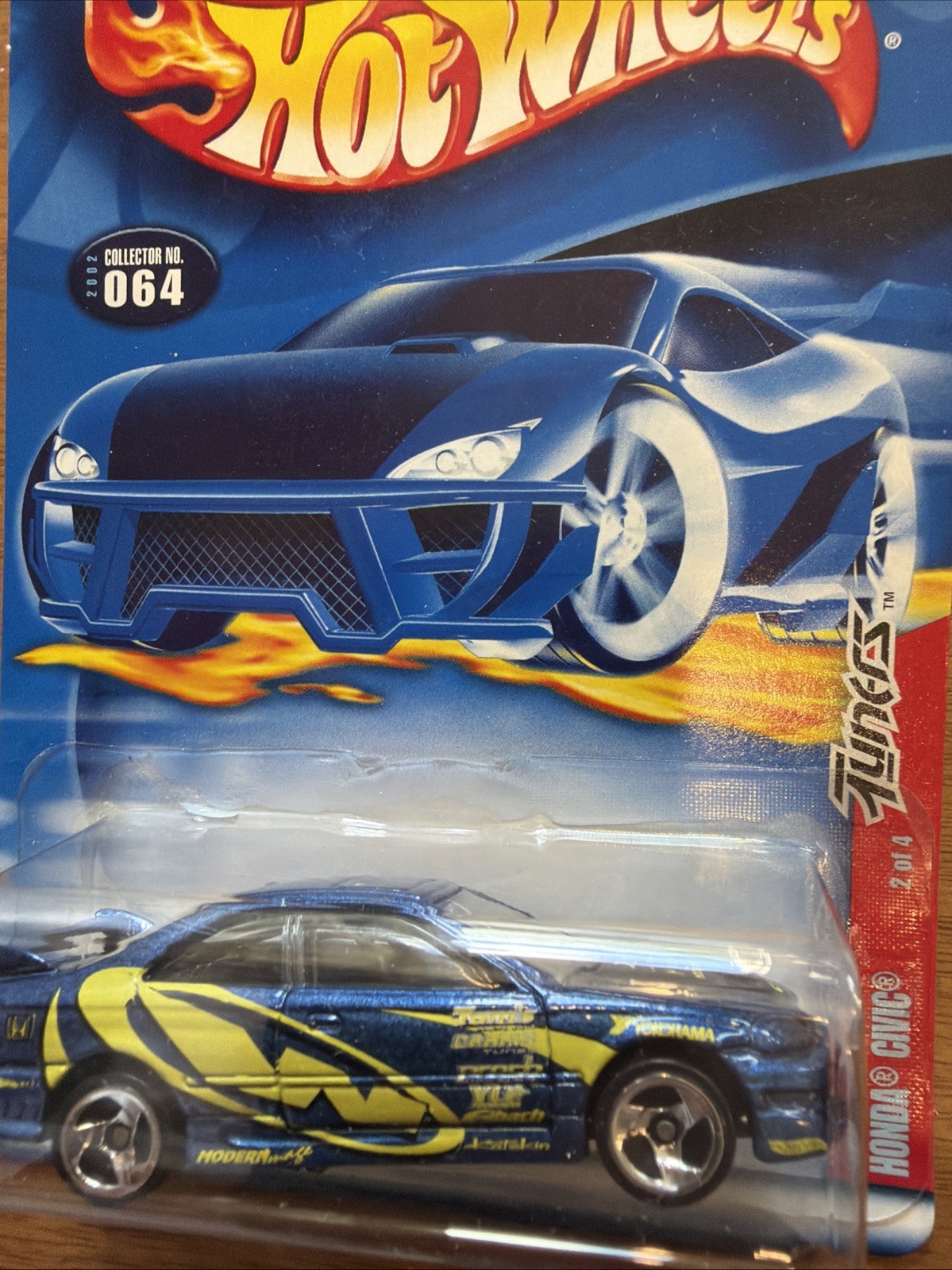 2002 Hot Wheels HONDA CIVIC #064 Tuners Series (2 of 4) Blue