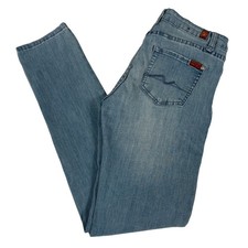 7 For All Mankind Girl's Paxtyn Jeans Sz 16 29 Women's Light Wash Slim Stretch