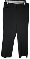 Talbots Womens Pants Black Size 12P Heritage Boot Stretch Office Dress