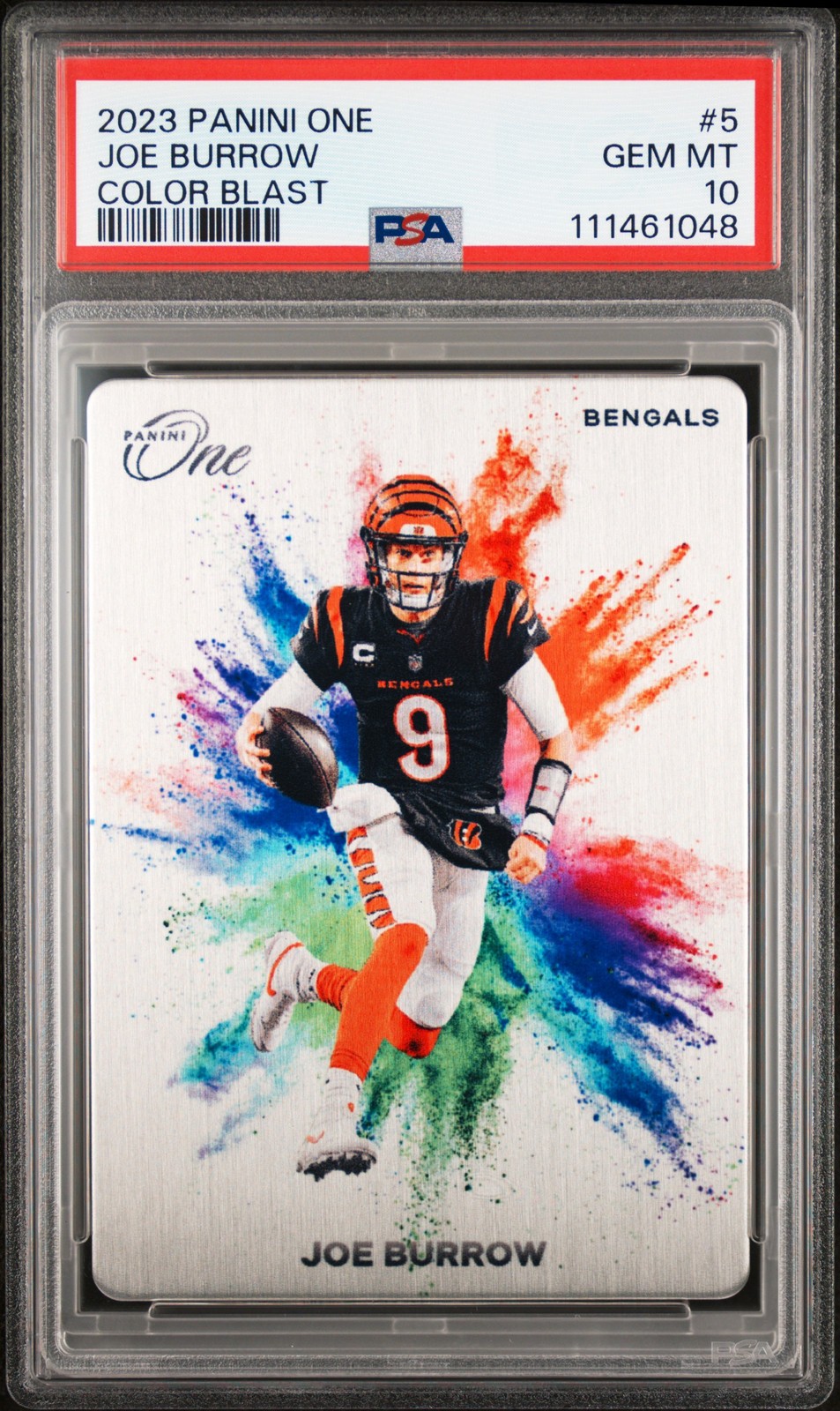 2023 PANINI ONE COLOR BLAST #5 JOE BURROW PSA 10