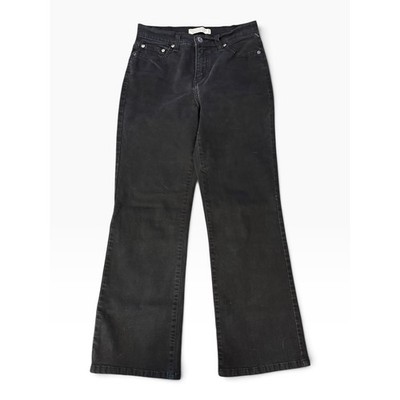 Levis Perfectly Slimming 512 Boot Cut Jeans Black Stretch Denim Size 8M