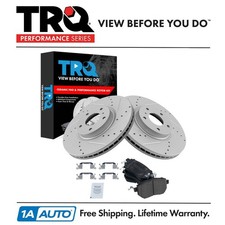 Kit de pastillas de freno delanteras y rotor TRQ Performance Performance para INFINITI Nissan