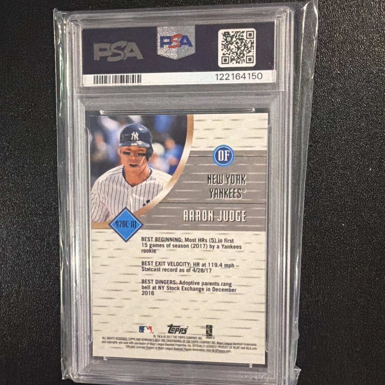 AARON JUDGE 2017 BOWMAN'S BEST 1997 BEST CUTS #97BC-AJ PSA 10 GEM MINT YANKEES🔥 view 2