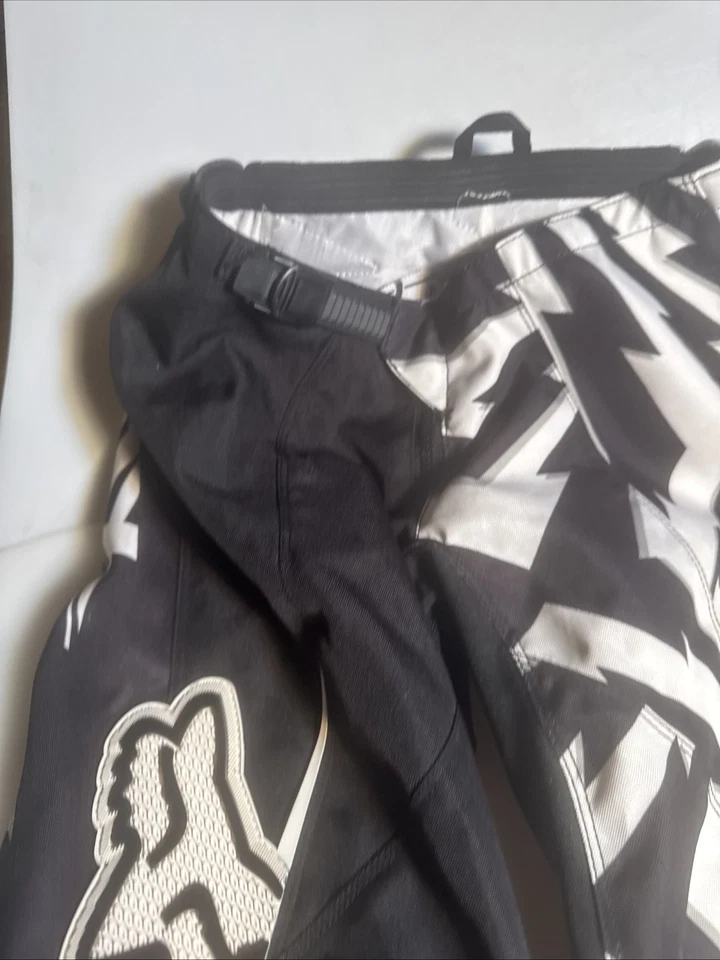 Pantalones de motocross Fox Racing 180 niños 14/12/28 negro blanco todoterreno MX equipo de equitación Foto 4 de 4