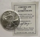 2008 American Silver Eagle $1 1 oz .999 Fine Silver Bullion Coin w/ COA & Holder
