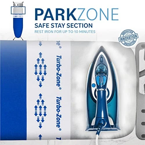 BARTNELLI HEAVY DUTY IRONING BOARD 48X15 | TURBO & PARK ZONE - NAVY BLUE - Image 4 of 4