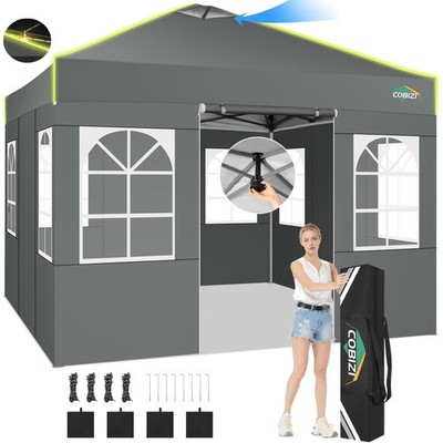 Pavillon 3x3 Faltpavillon  UV Schutz Partyzelt Garten Grau