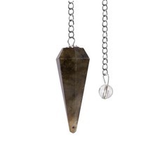 Piedra de cristal péndulo de labradorita, herramientas de adivinación de péndulo facetado, radiestesia