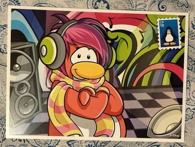 Rare Disney Club Penguin Cadence Postcard (Blank, No Writing)