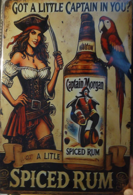 CAPTAIN MORGAN SPICE RUM    Retro Blechschild 30 x 20 cm