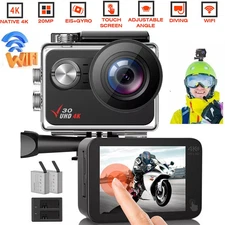 Campark 20MP Action Camera 4K WiFi Sports Cam Waterproof 170° Remote Control