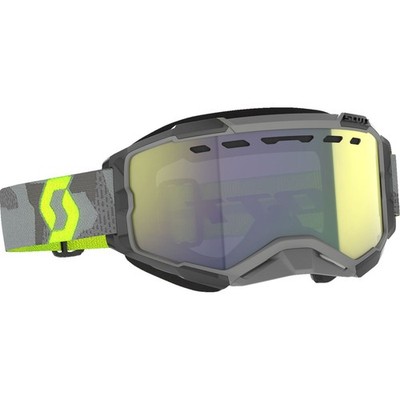 Fury Snow Cross Goggles - Light Gray/Neon Yellow - Yellow Chrome 278605-7697335