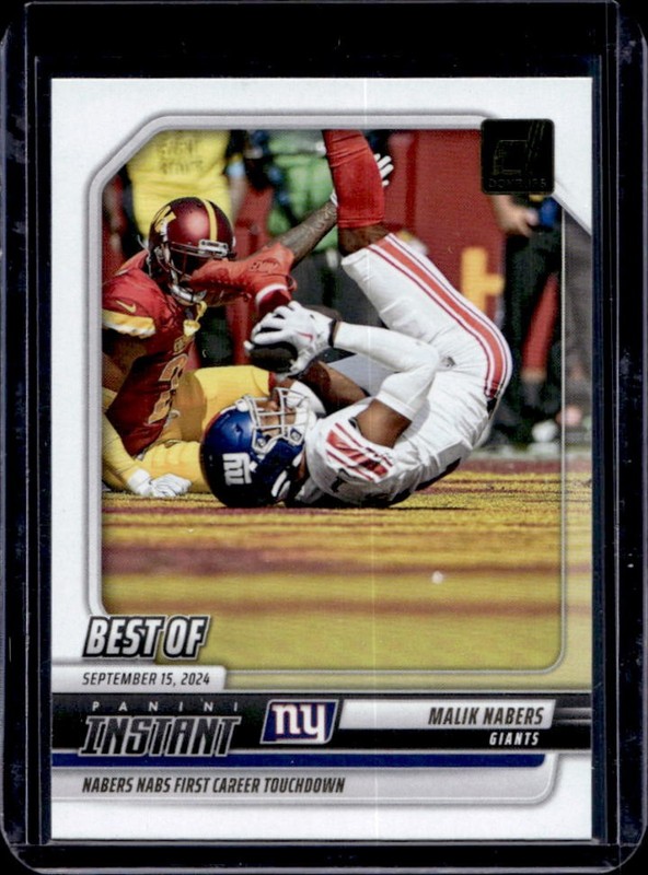 2025 Panini Donruss Malik Nabers Best of Instant #INS-MNS Giants