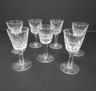 Set of 7 Vintage Waterford Crystal Lismore Cordial Liqueur Glasses 3.5" Tall
