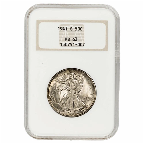 Photo of a 1941-S Walking Liberty Half Dollar from an eBay listing that sold on Jun 21, 2026