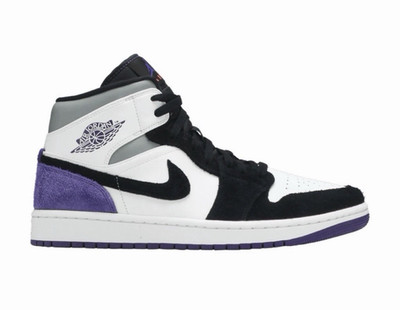Jordan Air Jordan 1 Mid Men s Mid Top Basketball Sneakers Lace-Up Colorblock