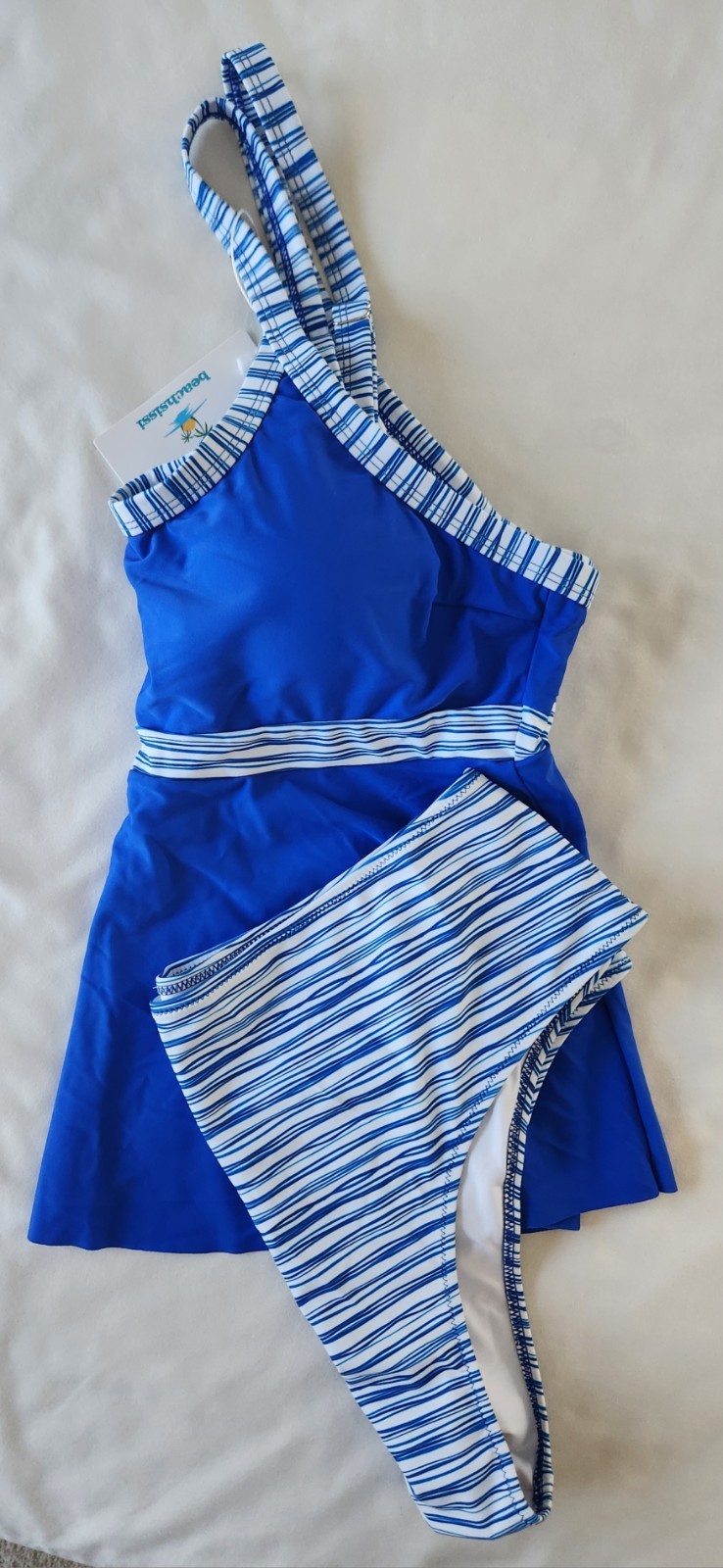 Beachsissi Swim Suit Set Tankini Top And Bikini Bottom Women