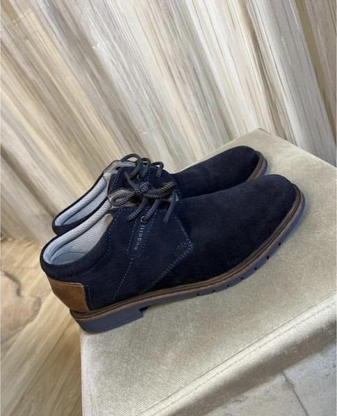 Men Bugatti Heels Navy Suede 42 #6B7F