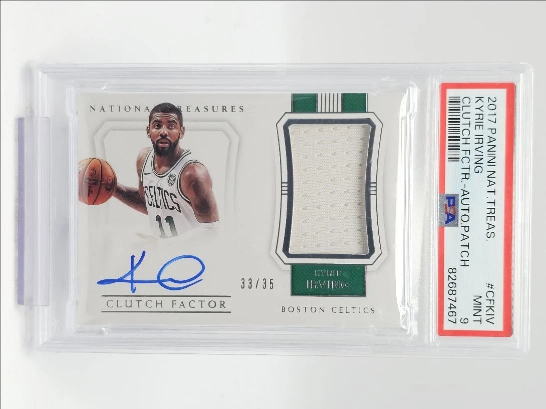 KYRIE IRVING 2017-18 NATIONAL TREASURES CLUTCH FACTOR PATCH AUTO