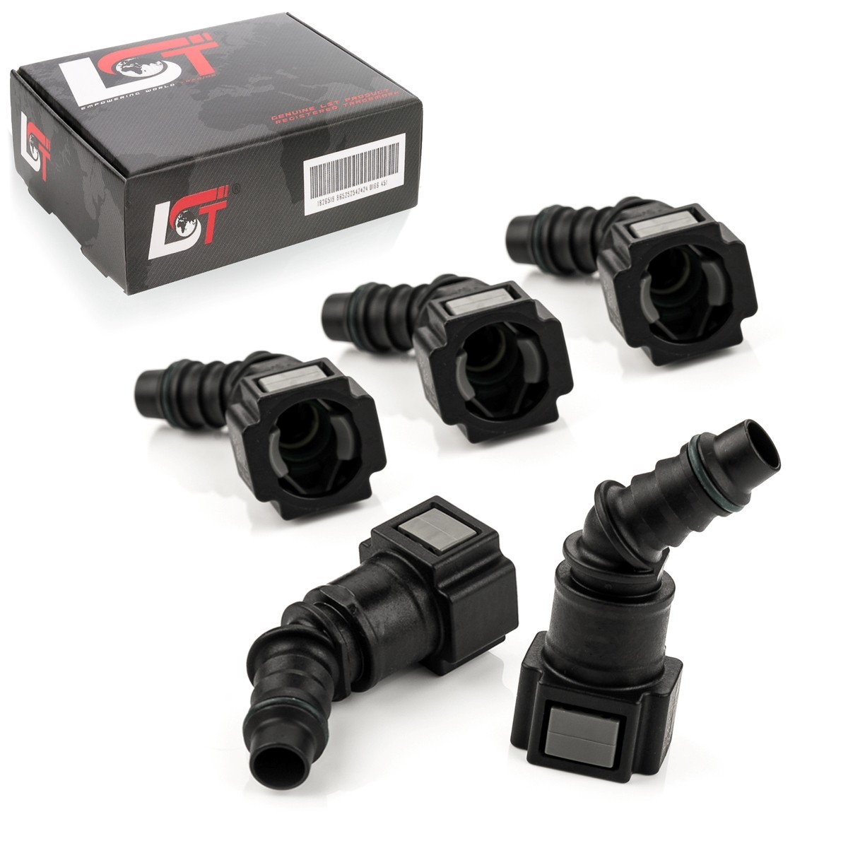 5x Quick Release Fuel Line Hose Coupling 45° 7.89x8mm for VOLVO