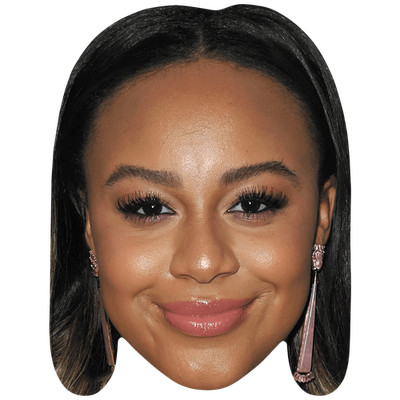 Nia Sioux (Make Up) Promi Maske, flaches Kartengesicht, Kostüm Maske