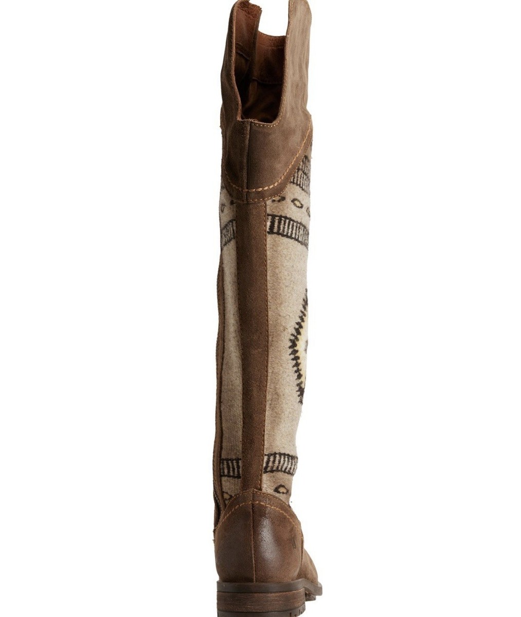 NIB WOMENS Born Lucero Tall Blanket Boots Leather BROWN SZ 7 | eBay