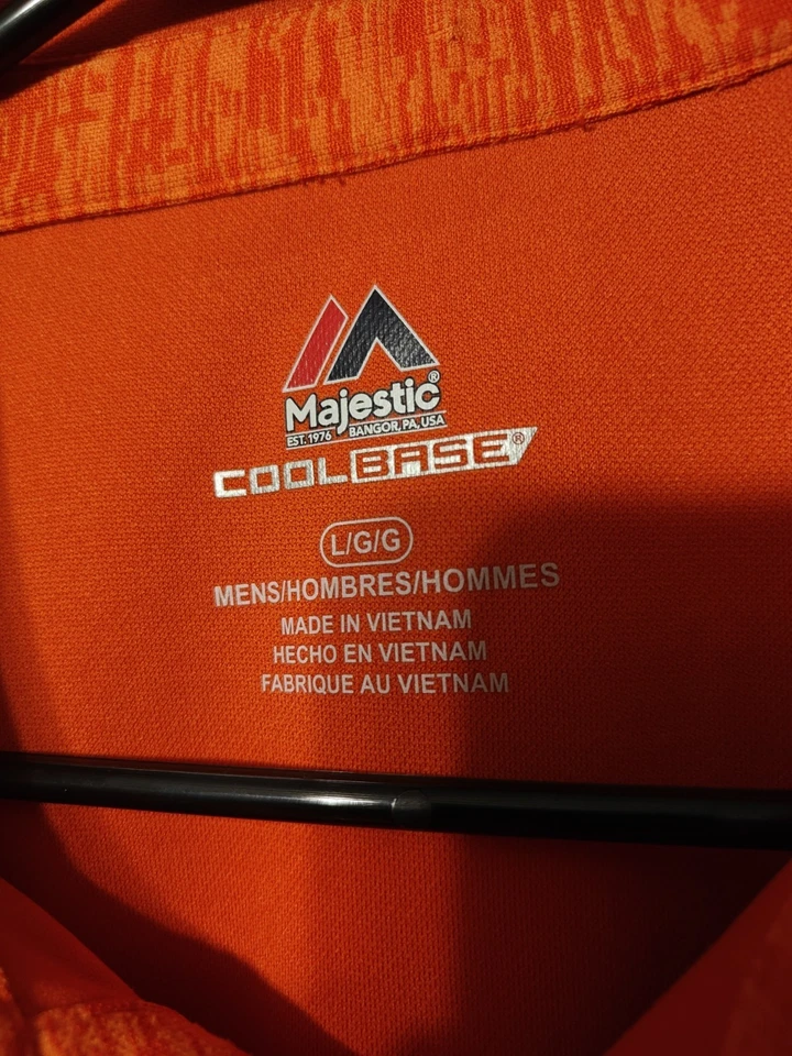 Denver Broncos NFL оранжевый тренер рубашка-поло Activewear Majestic CoolBase размер L - Изображение 3 из 4