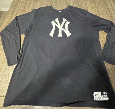 Nike Yankees Team Issued Long Sleeve Shirt Dri Fit MLB
